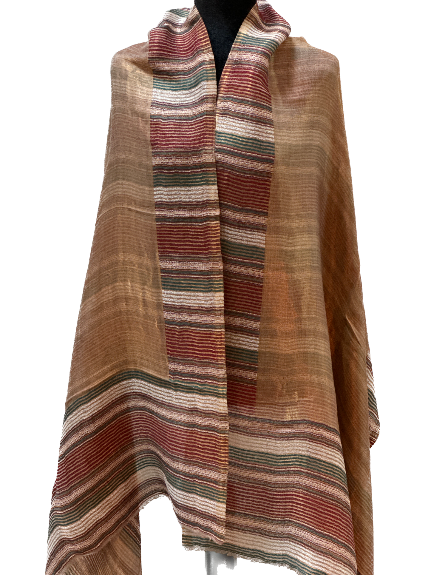 Zari Pashmina Striped Reversible Shawl