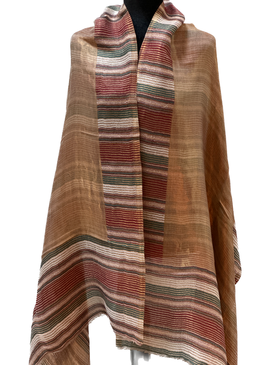 Zari Pashmina Striped Reversible Shawl