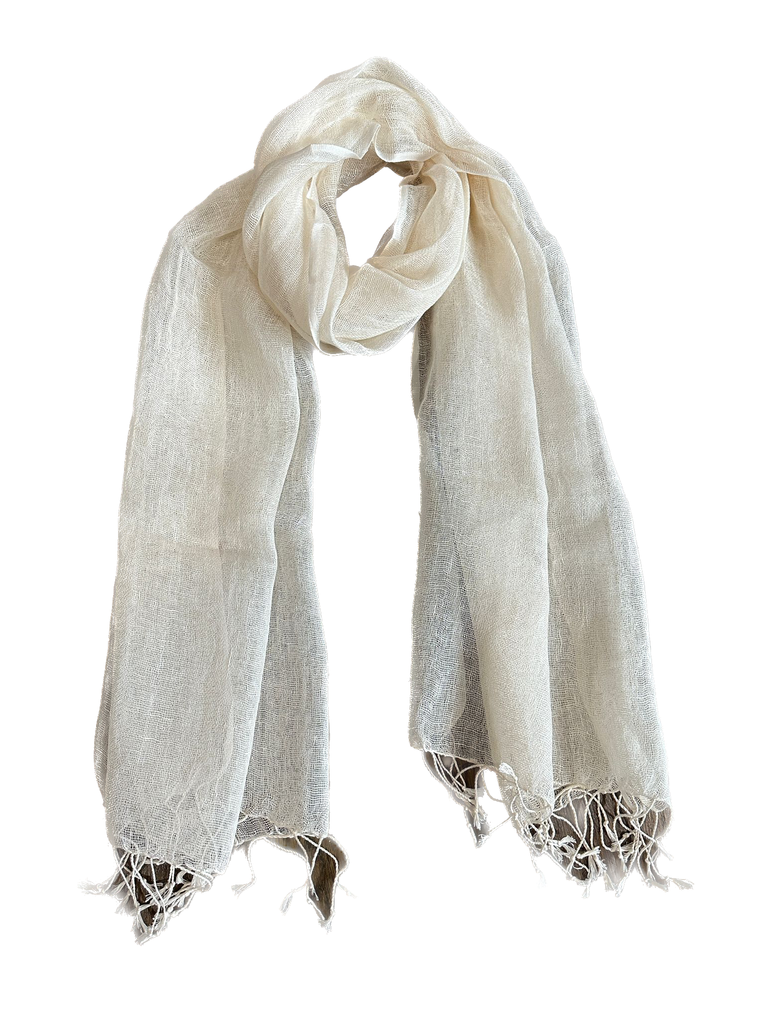 Cream outlet cotton scarf