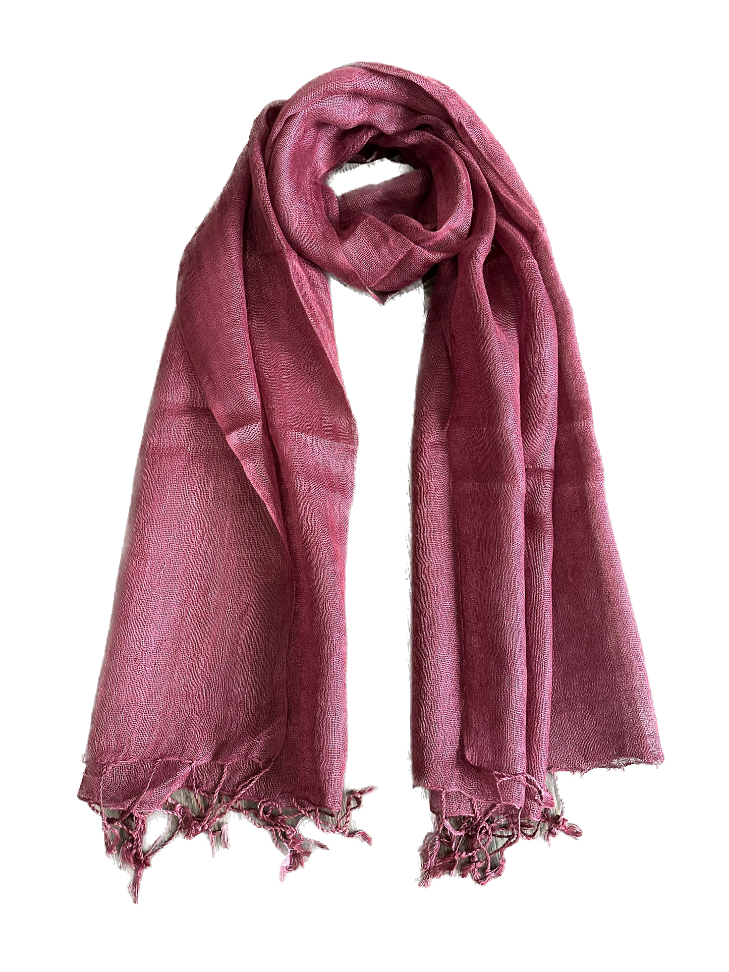 Maroon cotton linen scarf