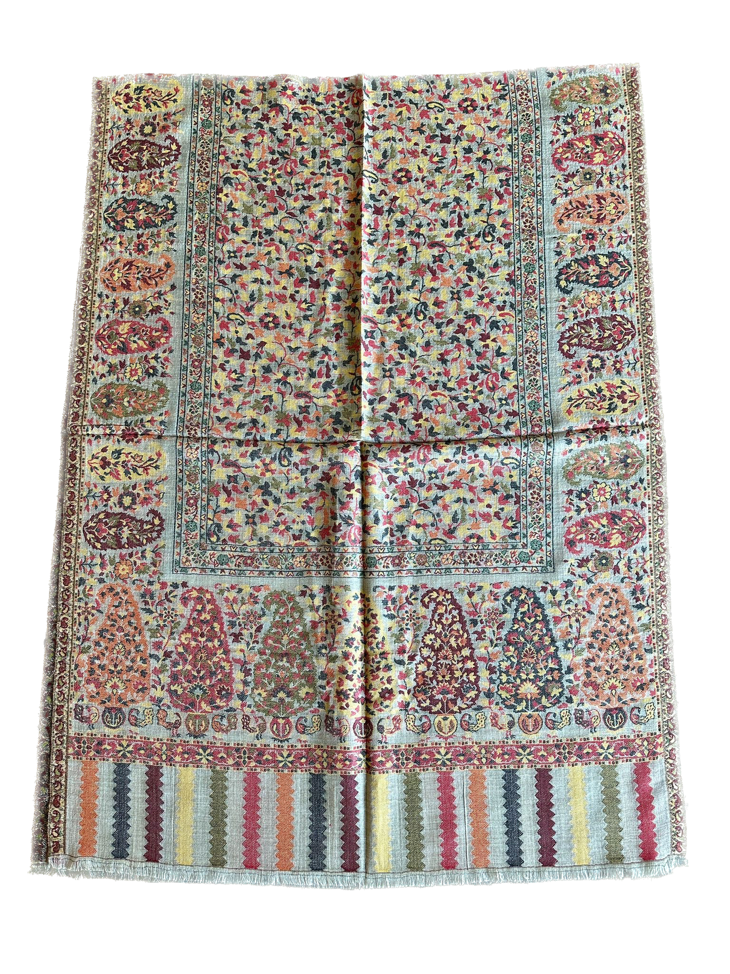 Colorful Paisley Kani Pashmina Shawl