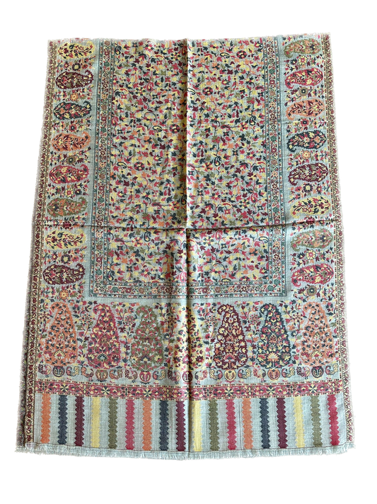 Colorful Paisley Kani Pashmina Shawl