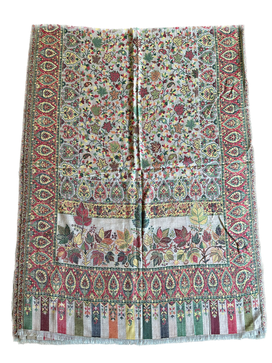 Multicolor floral Kani Pashmina Shawl