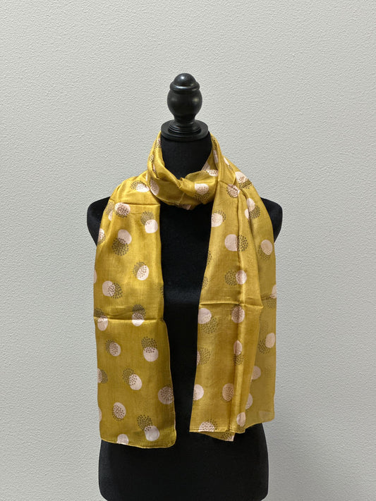 Golden silk scarf