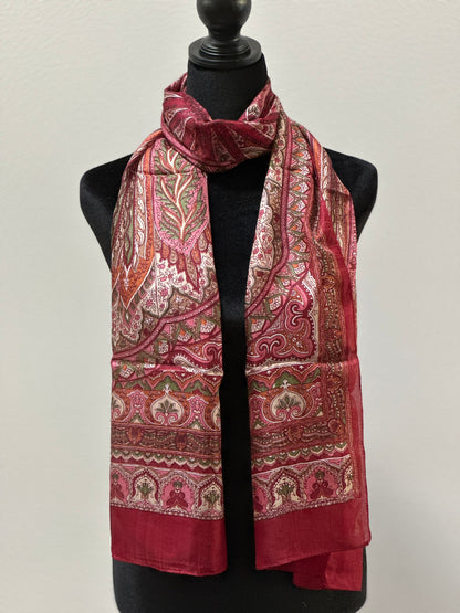 Maroon Silk Scarf