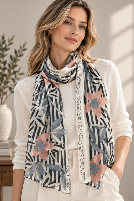 Floral Silk Scarf