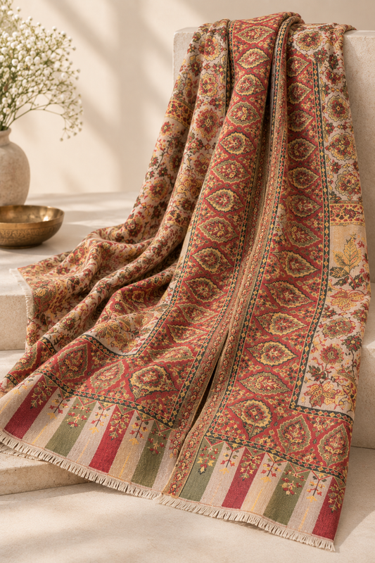 Multicolor Floral Kani Pashmina Shawl