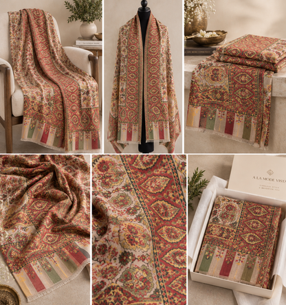 Multicolor Floral Kani Pashmina Shawl