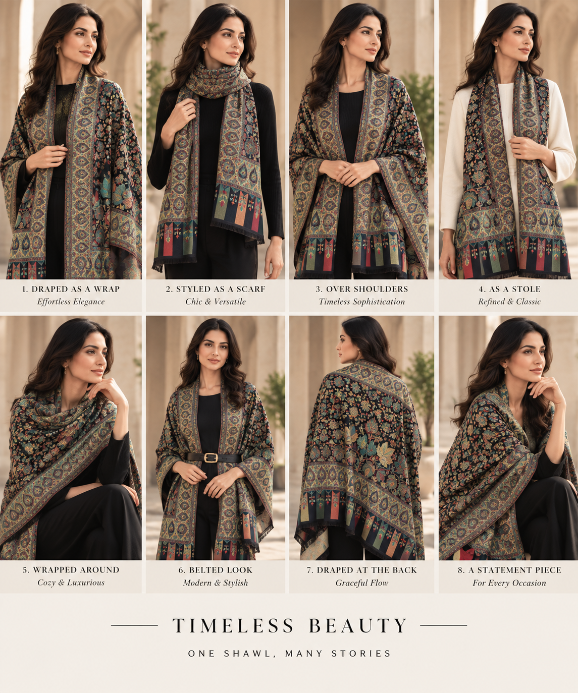 Pure Wool Colorful Kani Shawl