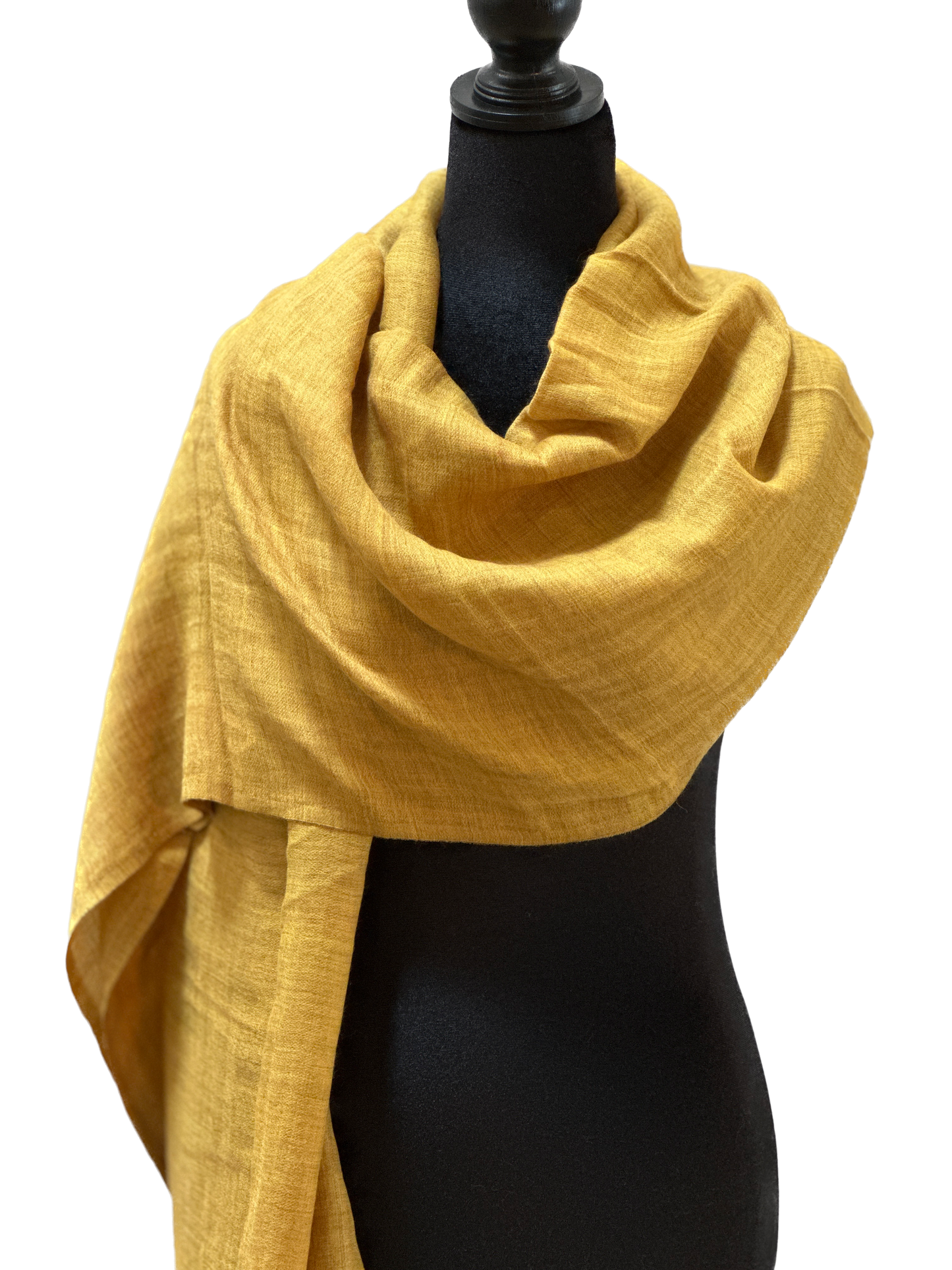 Zari Plain Reversible Shawl - Mustard