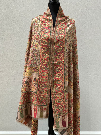 Multicolor Floral Kani Pashmina Shawl