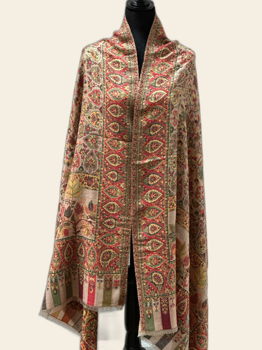Multicolor Floral Kani Pashmina Shawl