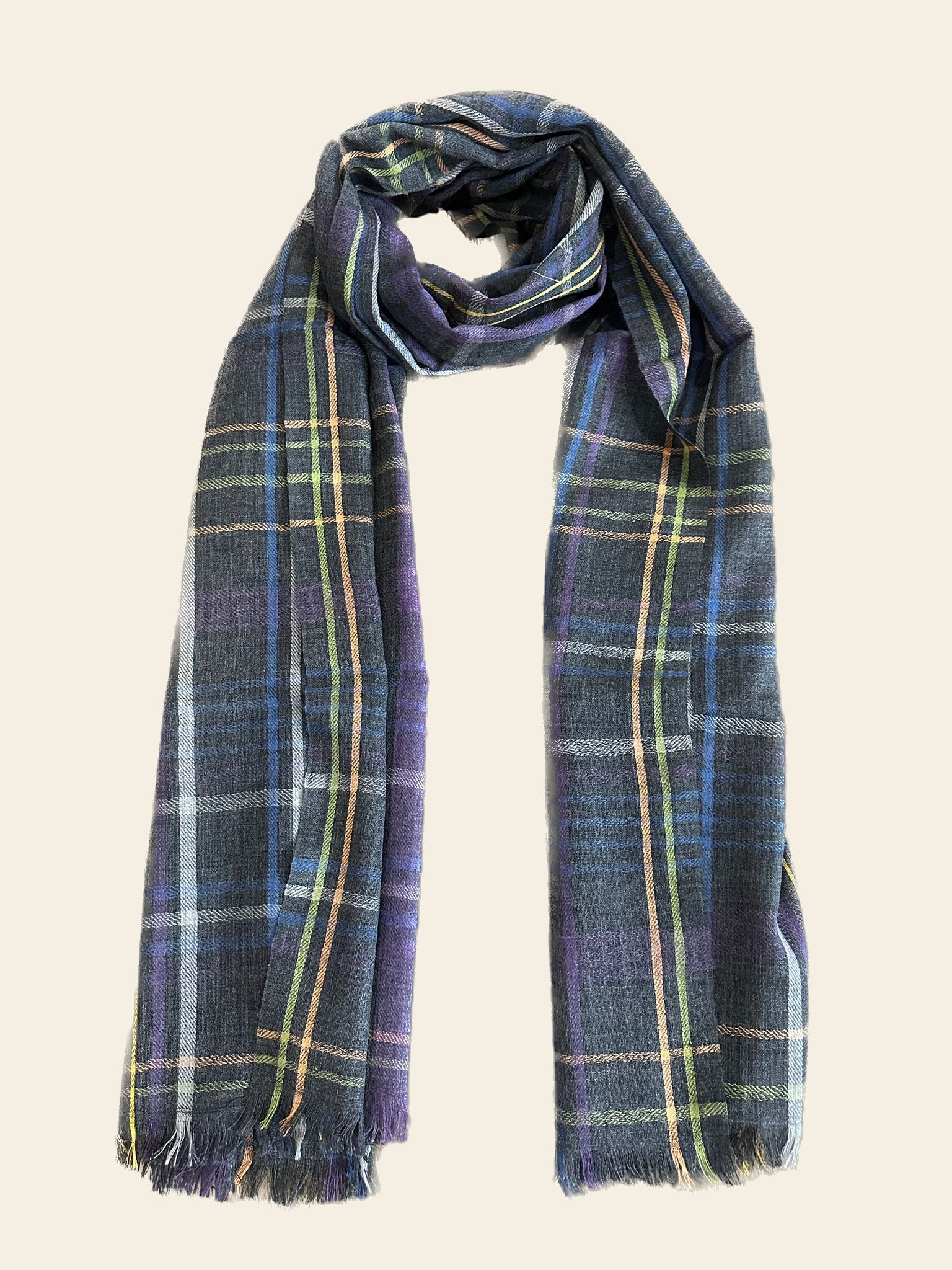 Blue Pure Wool Scarf