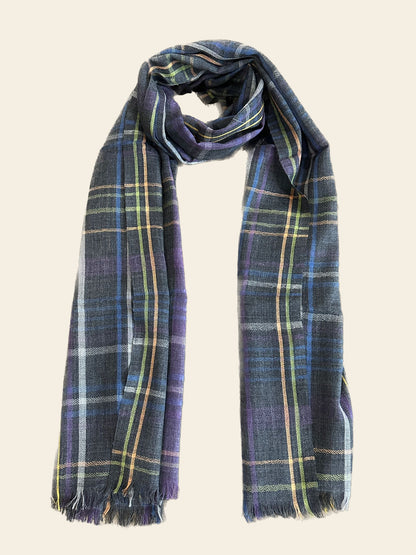 Blue Pure Wool Scarf