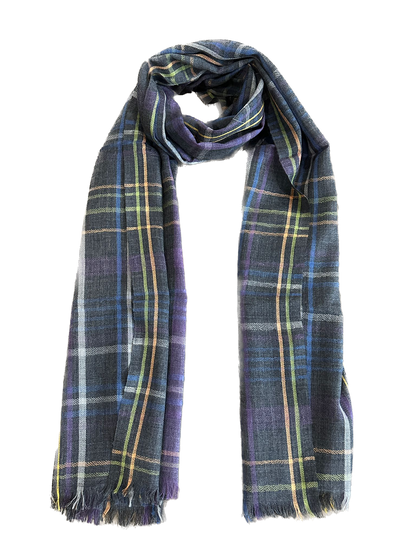 Blue Pure Wool Scarf