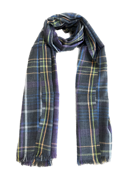 Blue pure wool scarf